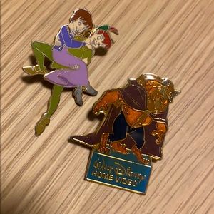 Disney Beauty & The Beast Peter Pan Neverland Pins